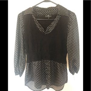 Iz Byer Polka Dot Blouse